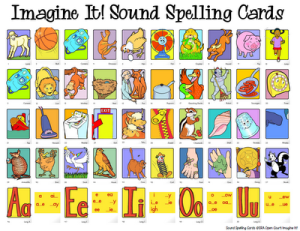 Open Court sound spelling cards