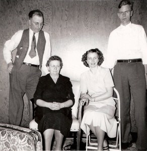 Forrest S. Kline, Sr. with his wife Gertrude and their children Helen (Kline) Heindel and Charles Kline, c. 1948 (Photograph courtesy of Karen Kline Brand)