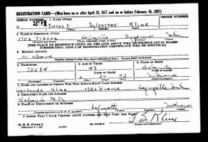 World War II "old man" draft card, 1942 (Image via Ancestry.com)