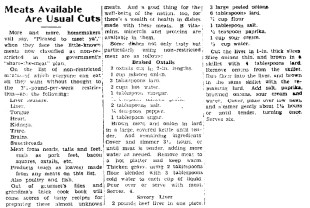 Meats Available Are Usual Cuts