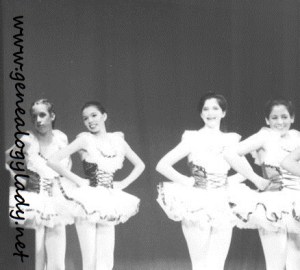Ballet recital, early 1980s
