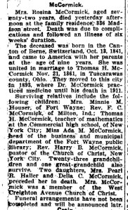 McCormick, Rosina (Yegerlehner) - Obituary - cropped
