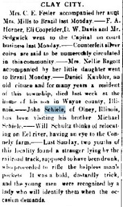 Schiele, Michael - Visit by brother, 1889-10-24