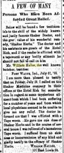 Haller, William - Fort Wayne Weekly Sentinel, 1895-07-31