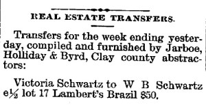 Schwartz, W. B. - 1889-08-08 Real Estate