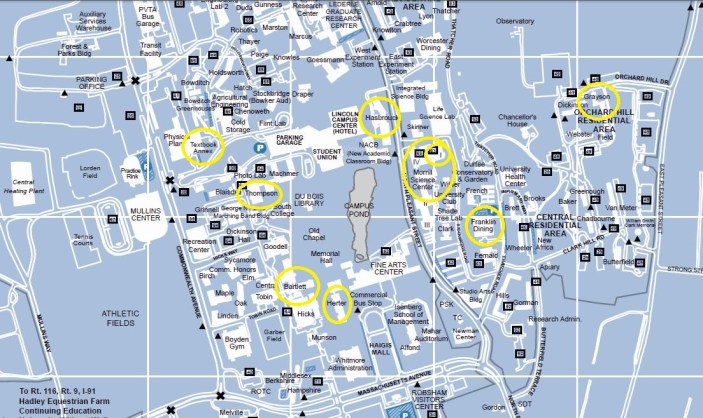 UMASS campus map
