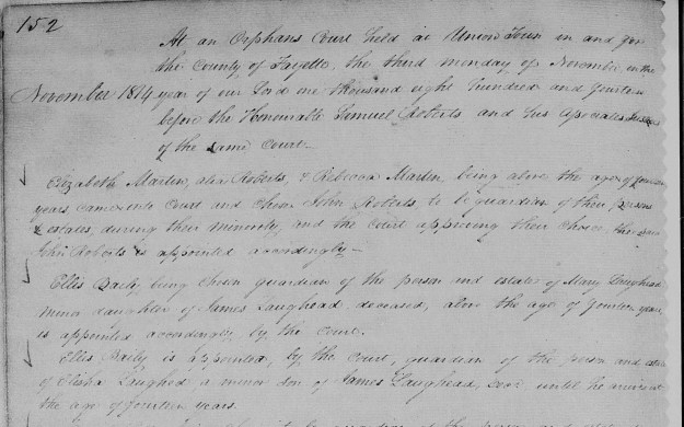 Laughead, Elisha & Mary - Guardians appointed, November 1814