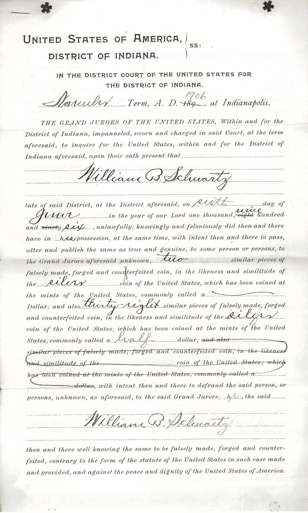 United States vs. William B. Schwartz, p. 1