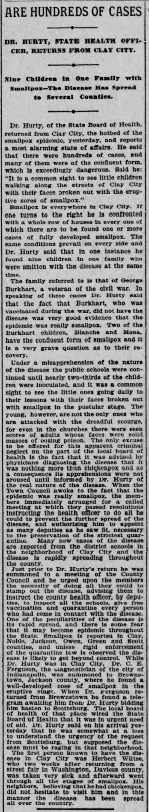 Indianapolis Journal - 1900-01-17 (Smallpox epidemic)