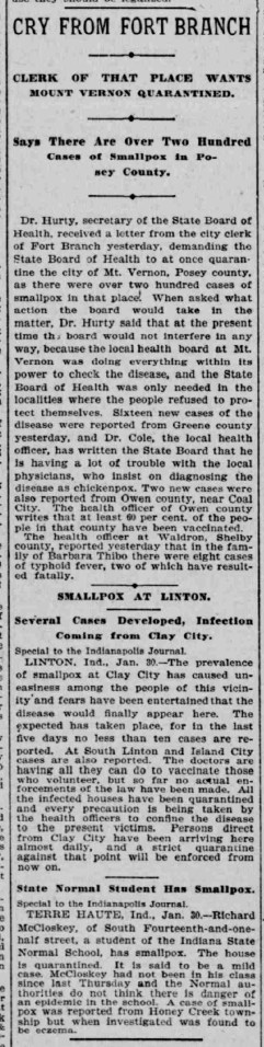 Indianapolis Journal - 1900-01-31 (Smallpox epidemic)