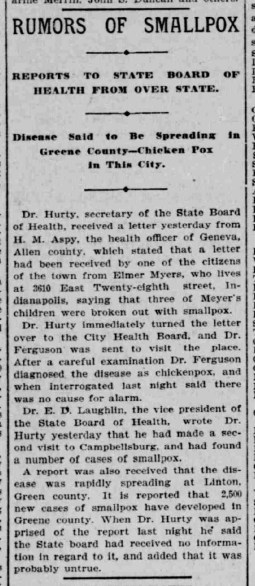 Indianapolis Journal - 1900-02-01 (Smallpox epidemic)