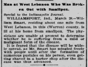 Indianapolis Journal - 1900-03-21 (Smallpox epidemic)