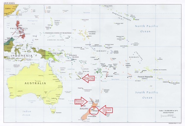 Oceania Map annotated