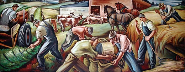 Carl Morris mural, 1942