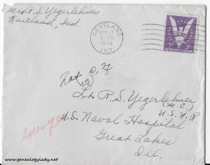 April 15 & 16, 1944 envelope