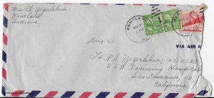 August 21, 1945 envelope