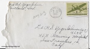 August 23, 1945 envelope