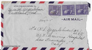 August 25, 1945 envelope