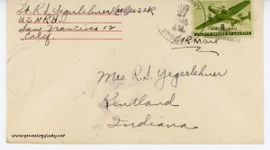 August 27, 1945 envelope