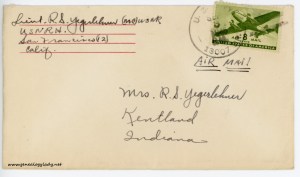 September 3, 1945 envelope