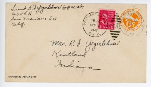 September 7, 1945 envelope