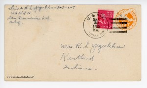 September 20, 1945 envelope