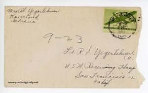 September 23, 1945 envelope
