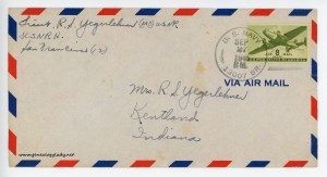 September 27, 1945 envelope