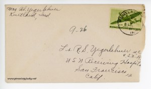 September 26, 1945 envelope