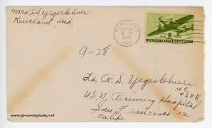 September 28, 1945 envelope