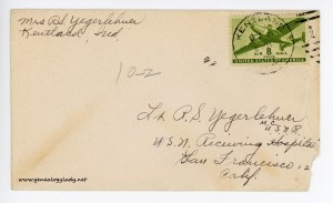 October 2, 1945 envelope