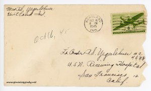 October 16, 1945 envelope
