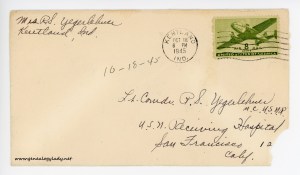 October 18, 1945 envelope