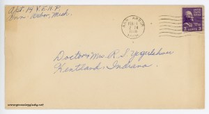 February 9, 1946 envelope