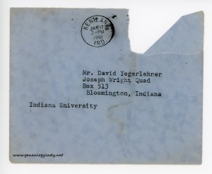 January 17, 1961 envelope