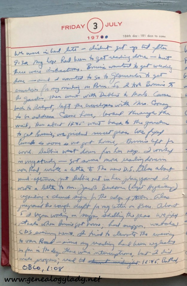 1970-07-03 diary